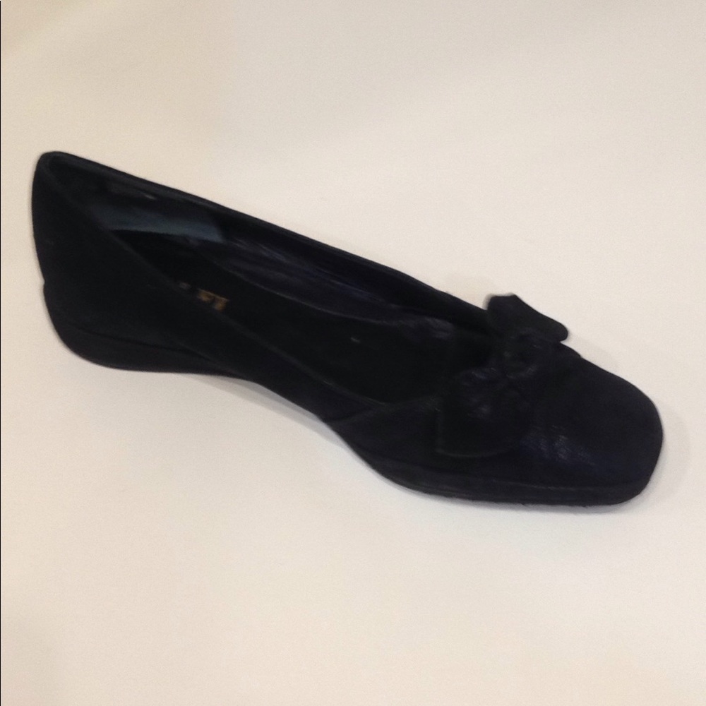 Amalfi Black Leather Nubuck Wedge Made in Italy